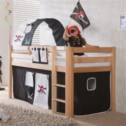 Relita ALEX Halbhochbett Buche Massiv Natur Viel Zubehör Wählbar - Frachtfrei