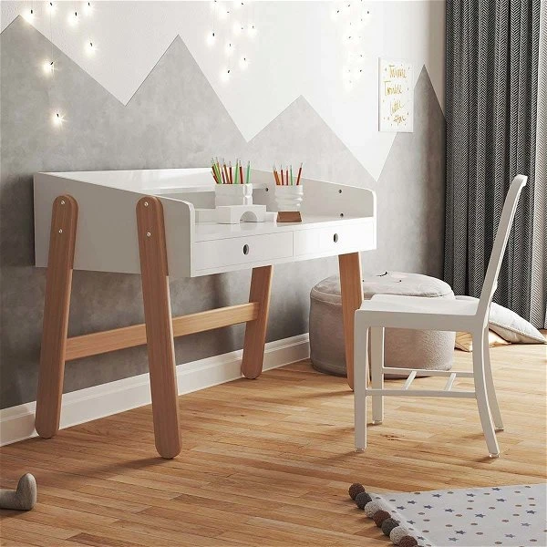 Nature Kid Ancona Schreibtisch Weiß/natur 2 Nature Kid Ancona Schreibtisch Weiß/natur – Bild 2