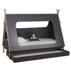 Nature Kid Ponca Tipi Kinderzimmer Grau 6-steilig Mit Wigwambett -Roba || Pinolino || Träumeland Verkäufe ancona tippibett grau schublade 4