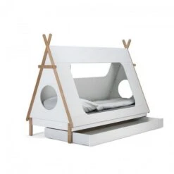 Nature Kid Ponca Tipibett Weiß 90 X 200 Cm Mit Bettschublade Liegefläche 90 X 190