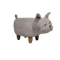 Nature Kid Tierhocker Mops Grau Weich Gepolsterter Sitzhocker Für Kinder -Roba || Pinolino || Träumeland Verkäufe artkid tierhocker mops grau 1