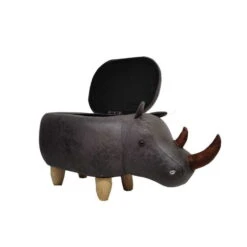 Nature Kid Tierhocker Nashorn Schwarz Mit Staufach Weich Gepolsterter Sitzhocker Für Kinder -Roba || Pinolino || Träumeland Verkäufe artkid tierhocker nashorn schwarz 1 1