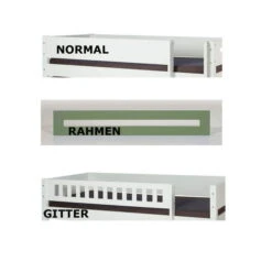 Manis-h Hochbett ASK Pfosten Buche Höhe 155 Cm, 20 Farben Wählbar -Roba || Pinolino || Träumeland Verkäufe auswahl absturzsicherung neu gr 1