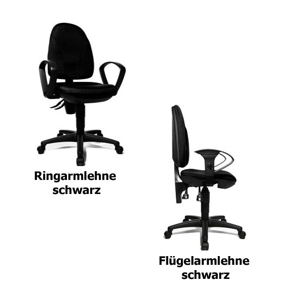 Topstar P91 Bürostuhl Schwarz Orthopädische Rückenlehne 2 Topstar P91 Bürostuhl Schwarz Orthopädische Rückenlehne – Bild 2