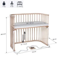 Babybay Boxspring XXL Beistellbett Natur Lackiert -Roba || Pinolino || Träumeland Verkäufe babybay boxspring xxl beistellbett natur lackiert 168101 006