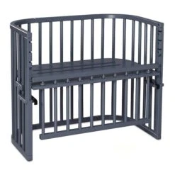 Babybay Maxi Comfort Plus Beistellbett Schiefergrau Lackiert Extra Belüftet