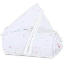 Babybay Nestchen Piqué Für Original Weiß, Mit Sternemix Sand/beere
