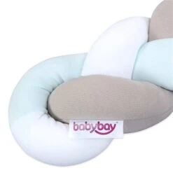 Babybay Nestchenschlange Geflochten Weiß/beige/aqua -Roba || Pinolino || Träumeland Verkäufe babybay nestchenschlange geflochten weiss beige aqua 500971 003