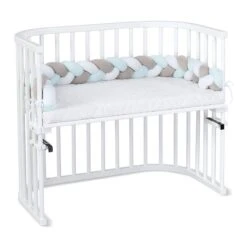 Babybay Nestchenschlange Geflochten Weiß/beige/aqua -Roba || Pinolino || Träumeland Verkäufe babybay nestchenschlange geflochten weiss beige aqua 500971 004
