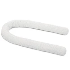 Babybay Nestchenschlange Organic Cotton Weiß, Mit Glitzersternen Mint