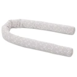 Babybay Nestchenschlange Piqué Perlgrau, Mit Sternen Weiß