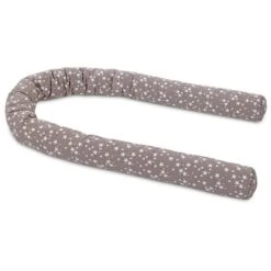 Babybay Nestchenschlange Piqué Taupe, Mit Sternen Weiß