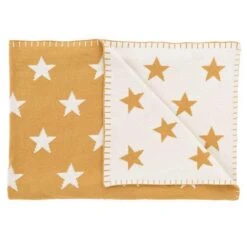 Schardt Kuscheldecke Big Star Honey Gold 95x120 Schmusedecke - 100% Baumwolle