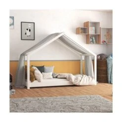 Nature Kid Lara Hausbett Weiß Massiv Kiefer Liegefläche 90 X 200