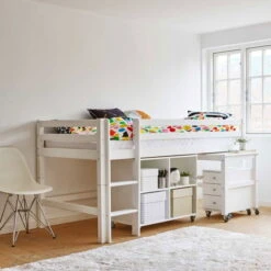 Hoppekids Halbhohes Bett ECO Dream 90x200 Cm Mit Gerader Leiter | Teilbar -Roba || Pinolino || Träumeland Verkäufe basic a4 1 flexible milieu 3 1