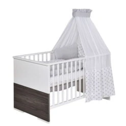 Schardt Ice Crystal Grau Bettset 4- Teilig Mit Bettwäsche, Himmel Und Nestchen -Roba || Pinolino || Träumeland Verkäufe bettset 4 teilig ice crystal 3