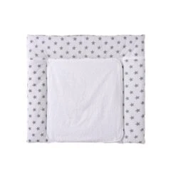 Schardt Wickelauflage Big Stars Grey 80x75 Cm Inkl. Abnehmbarem Frotteebezug