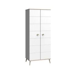 Wimex Billund Kleiderschrank 2-türig Weiß / Eiche Sägerau