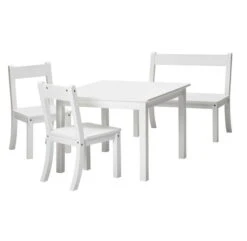 Schardt Bueno Sitzgruppe Vierteilig MDF Weiß - 2 Stühle, 1 Tisch, 1 Bank -Roba || Pinolino || Träumeland Verkäufe bueno sitzgruppe weiss 4tlg 2