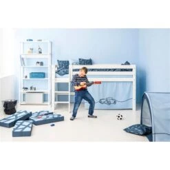 Hoppekids Halbhohes Bett ECO Luxury 120x200 Cm Weiß Mit Gerader Leiter & Absturzsicherung -Roba || Pinolino || Träumeland Verkäufe cars premium halfhigh 90x200cm milieu 1