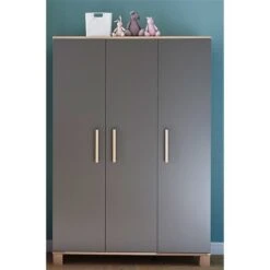 Arthur Berndt Cloe Kleiderschrank Lava Matt Eiche Sägerau Nb | 3-türig