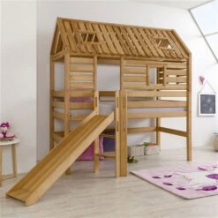 Relita ELIYAS Spielbett Buche Massiv Geölt Mit Rutschenturm - Zum Einzelbett Umbaubar -Roba || Pinolino || Träumeland Verkäufe eliyas geoelt tom 1