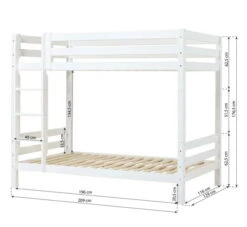 Hoppekids Hoch Etagenbett ECO Luxury 120x200 Cm Mit Gerader Leiter -Roba || Pinolino || Träumeland Verkäufe etb 120 masse