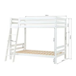 Hoppekids Hoch Etagenbett ECO Luxury 120x200 Cm Mit Schräger Leiter -Roba || Pinolino || Träumeland Verkäufe etb 120 schraeg masse
