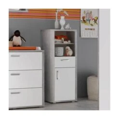 Mäusbacher Frieda Beistellschrank Vintage Wood Grey / Weiß Matt