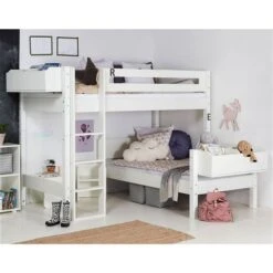 Manis-h Etagenbett GLEN Einfarbig Flexibles Kombibett - 20 Farben Wählbar