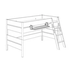Paidi Sten Hängeregal 1 Boden - Eiche Massiv Für Liege, Spiel-, Etagen- Und Hochbetten