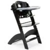 Childhome Lambda 3 Hochstuhl Schwarz Mit Schutzbügel, Gurtsystem Und Tisch