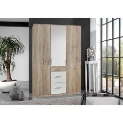 Wimex Joker Kleiderschrank 3-türig San Remo-Eiche-Nachbildung / Weiß