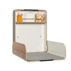 Timkid KAWAmidi Wandwickeltisch Edelstahl / Eiche Inklusive Wickelmatte | Modern & Slim -Roba || Pinolino || Träumeland Verkäufe kawamidi offen eiche anthrazit 4