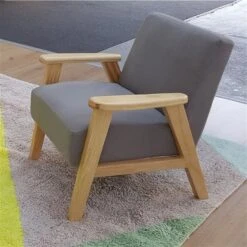 Nature Kid Imola Kindersessel Hellgrau Natur Für Kinder Ab Drei Jahren -Roba || Pinolino || Träumeland Verkäufe kindersessel grau gr