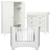 Leander Classic Kinderzimmer Vierteilig Weiß Mit Babybett, Schrank, Kommode Und Wickelaufsatz