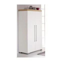 Paidi Kira Kleiderschrank 2 Türen Nebraska Türen Kreideweiß - Versandkostenfrei