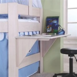 Relita LEO Spielbett Buche Massiv Whitewash Mit Rutschenturm Und Himmelstange -Roba || Pinolino || Träumeland Verkäufe leo schreibplatz whitewash 1