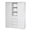 Schardt Maxx White Kleiderschrank 2 Türen+4 Schübe Dekor Weiß/MDF Weiß