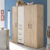 Mäusbacher Micha Kleiderschrank 4-türig Asteiche/artisan Weiß