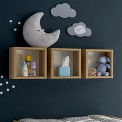 Mäusbacher Micha Hängeregale Dreiteilig Asteiche