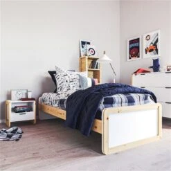 Nature Kid Laslo Bett Weiß/natur 90 X 200 Cm