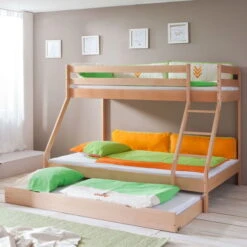 Relita MIKE Etagenbett Buche Massiv Natur 90/140 X 200 Cm - Frachtfrei -Roba || Pinolino || Träumeland Verkäufe mike natur bettkasten 1