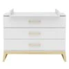 Nature Kid Modena Wickelkommode Weiß Drei Schubladen Inklusive Wickelaufsatz
