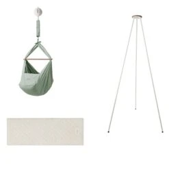 Moonboon Ökologische Federwiegen-Set Seagrass Mit Motor, Gestell Weiß & Kokos-Einleger -Roba || Pinolino || Träumeland Verkäufe moonboon federwiegen set seagrass weiss
