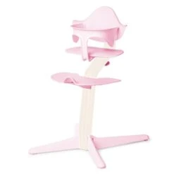 Nomi Hochstuhl Mit Mini Bügel Baby Set Weiß Lackiert/Pale Pink