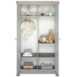 Schardt Nordic Driftwood Kinderzimmer +Umbauseiten Mit Zweitürigem Kleiderschrank -Roba || Pinolino || Träumeland Verkäufe nordic weiss kleiderschrank zweituerig offen 1