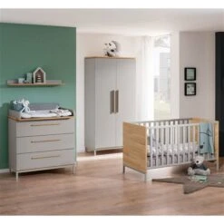 Paidi Benne Kinderzimmer Mit Schrank 2T Kieselgrau/Eiche-Montana - Zum Aktionspreis