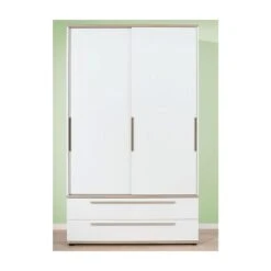 Paidi Carlo Schiebetürenschrank Schmal 2x Kreideweiß | Zum Aktionspreis