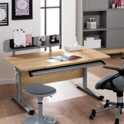 Paidi Diego 105 Schreibtisch Eiche-Nebraska 105 X 70 Cm - Gestellfarbe Wählbar